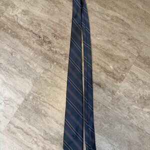 Vintage Christian Dior Necktie Men’s Tie. Blue, Red & Navy Blue stripes